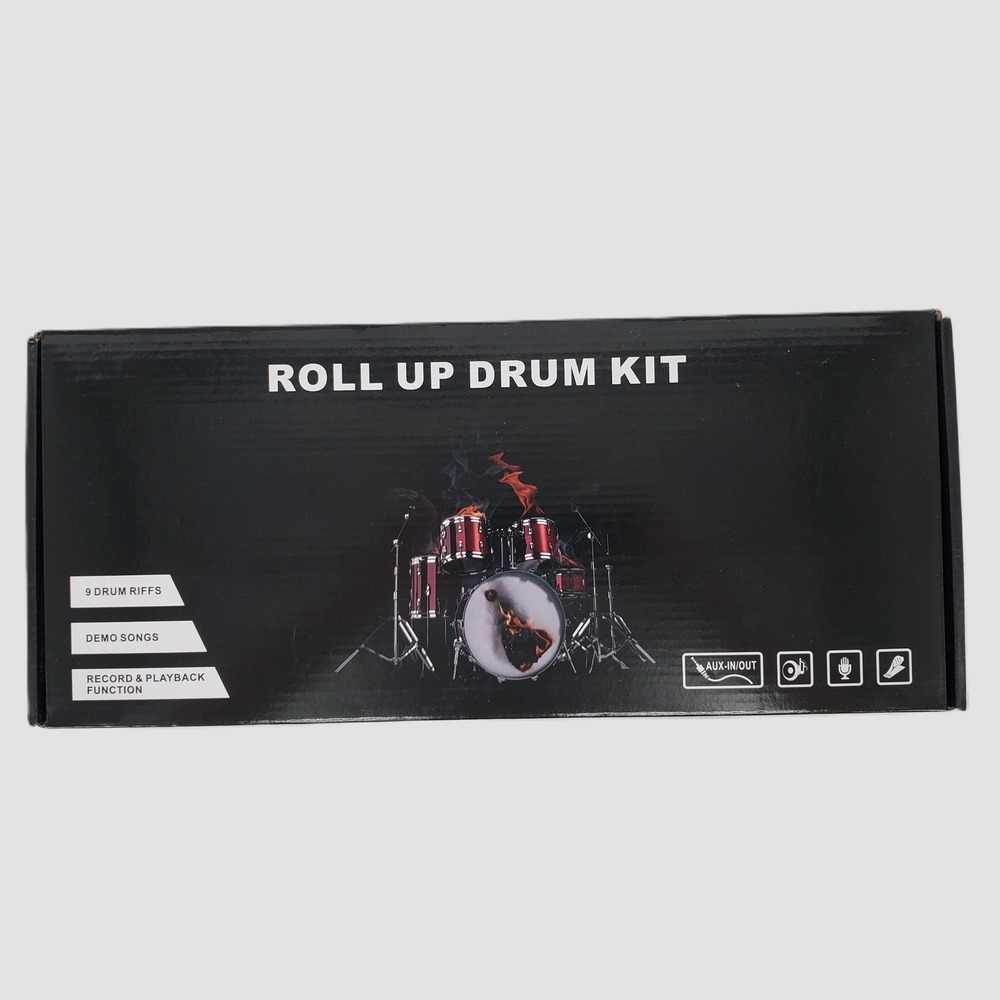 Electronic Roll Up Drum Kit KD17 9 Pad Portable Digital Percussion Set w Pedals - Picture 4 of 9